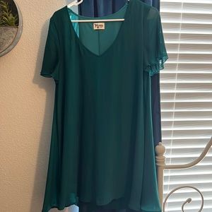 Show Me Your Mumu Teal mini dress